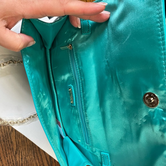 Turquoise Clutch with Strap - Picture 3 of 3